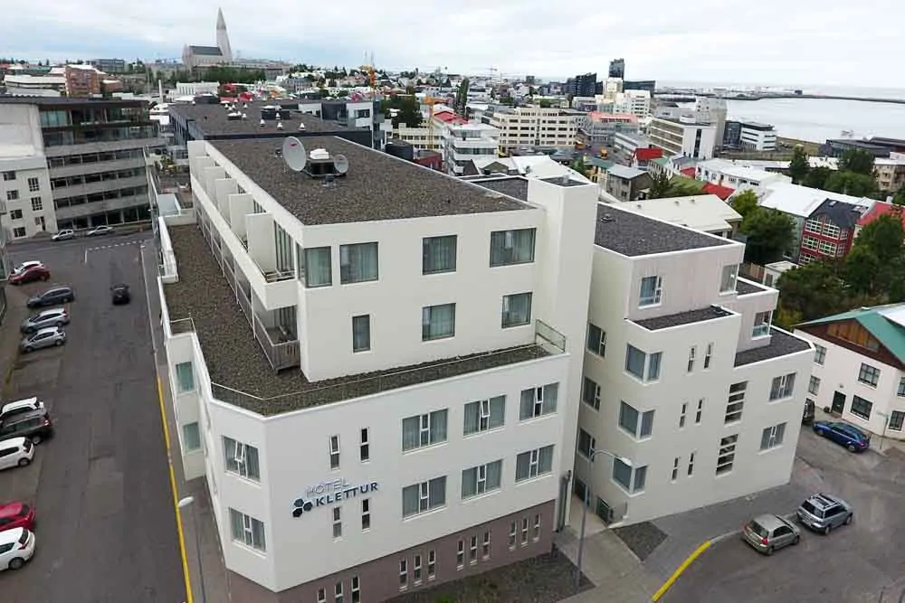 Immeuble de l’hôtel Klettur en Islande