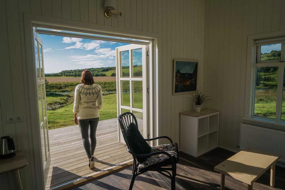 Cottage ouvert de l’hôtel Laekur en Islande