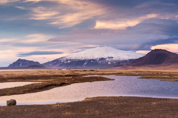 Le glacier Snaefellsjokull dans le parc national éponyme en Islande