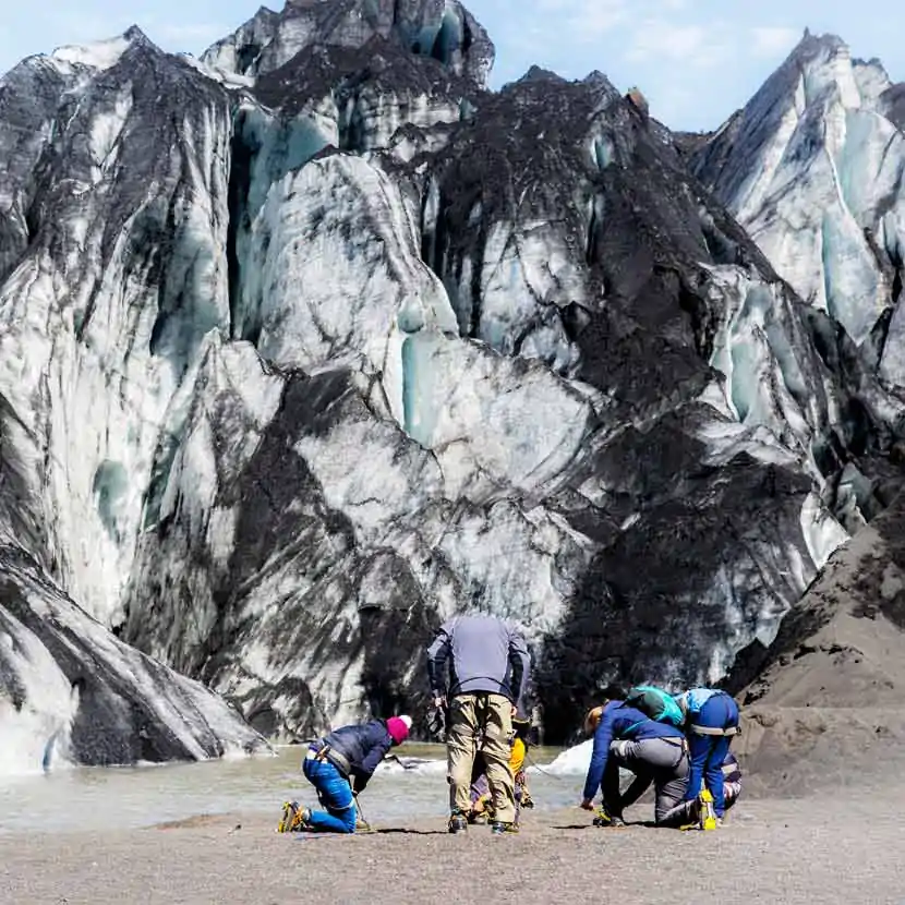 Randonnée et escalade sur le Solheimajökull