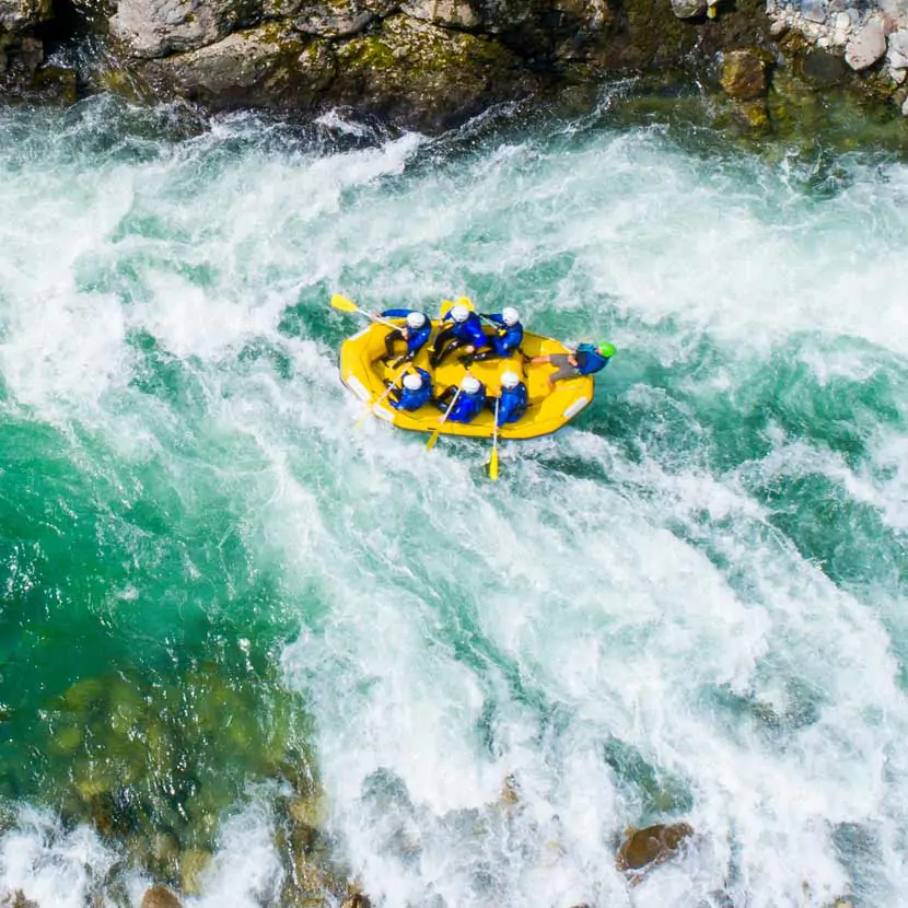 Rafting sur la West Glacial River