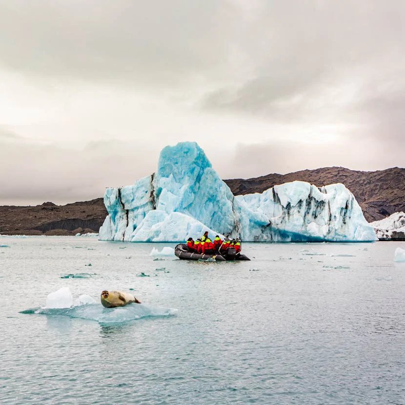 Zodiac au lagon Jokulsarlon